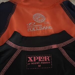 Kids Swim Shirt - Orange and Black